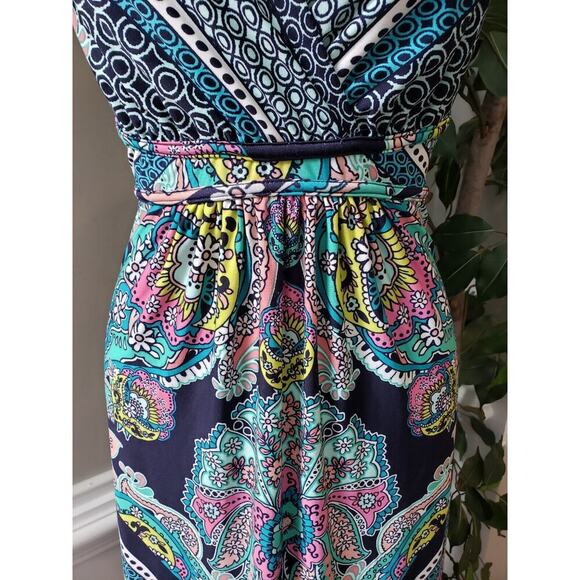 John Paul Richard Womens Multi Floral Backless Wide Strap Long Maxi Dress Size S - Picture 11 of 12